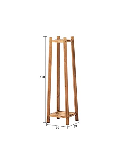 Image of Beauty Panda Teak Wood Multipurpose Plant Stand /Pot Stand | Living Room Side /Flower Pot | Vase Stand | Indoor Outdoor Planter Display Shelving (ST8L, Natural Wood)