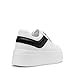 DREAM PAIRS Women Platform High Heel Fashion Sneakers Walking Lace Up Lightweight Stylish Classic Casual Sneaker.,Size 8.5,White/Black,DWUMFN2525