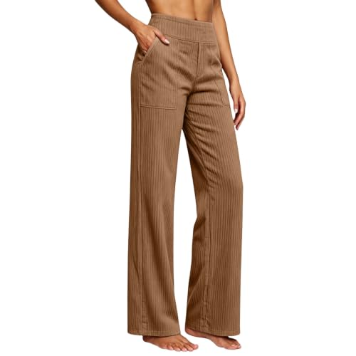 ENCURKUS Wide Leg Corduroy Pants Women Relaxed Fit Business Casual Trousers - image 7