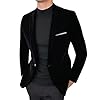 Black for Mens Fall Winter Velvet Work Office Form... #1