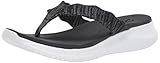 Skechers Women's Ultra Flex-Engineered Knit Flip-Flop, black, 6 M US