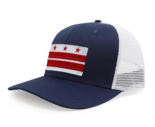 Image of International Tie City Hat for Men and Women, Adjustable Snapback Trucker Baseball Cap with Embroidered Patch