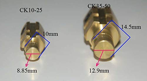 Image of RIVERWELD TIG Welding Cable Panel Connector Plug DKJ10-25 200A 2pcs | with Black Color Dinse-Style Quick Fitting