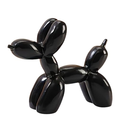 NAFEIMILUN Globo Perro Escultura Figura Decorativa De Perro Globo De Resina Ideal para Muebles De TV Estanterías O Decoración del Hogar Color Negro 9 X 3.5 X 7.5cm
