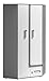 SMARTbett GmbH Abetito - Armario esquinero (gris/blanco)
