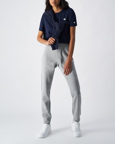 Champion Legacy Basics W-Jersey de algodón Ligero S-S Regular Crewneck Camiseta, Azul Marino, L para Mujer
