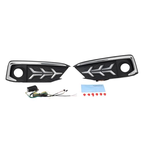GZYF 2 Pcs Daytime Running Lights Front Fog Light Driving Lamps ABS Black for HONDA Civic Sedan/Coupe Facelift Model 2019-2021