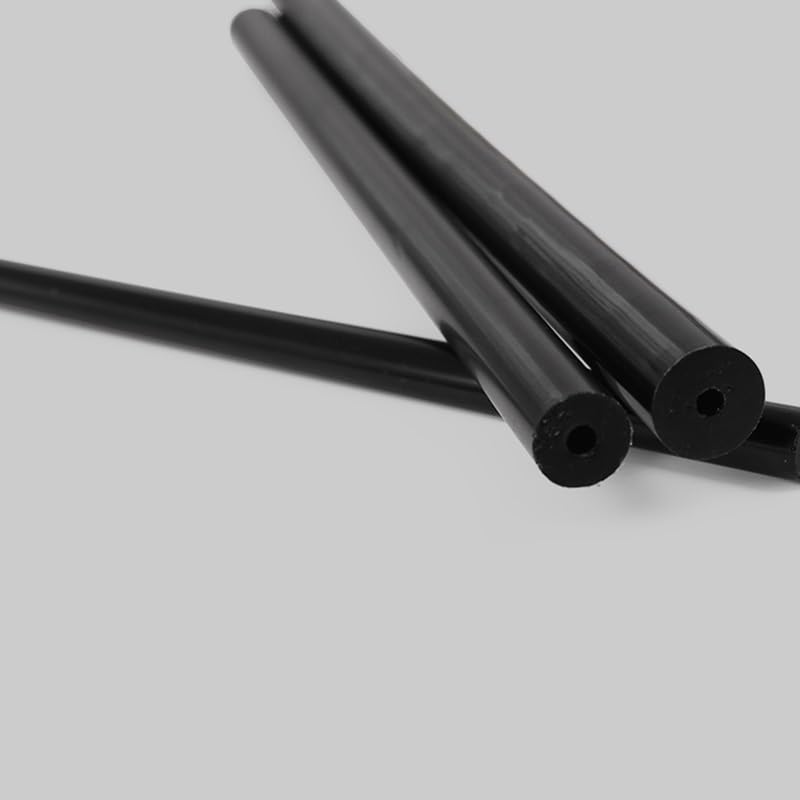 Tige Creuse PU 500mm Rouge - Barre Ronde Élastique Polyuréthane O.D.30mm I.D.8mm