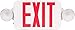 Morris Products Round Head LED Combo Exit Emergency Light ? High Output, Remote Capable, Red LED Color, White Housing ? 76 Lumens, Energy Saving Lamps ? Fully Automatic ?Glare Free, Adjustable