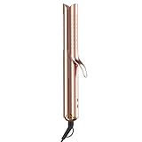 Bellezza AirGlider 2-in-1 Flat Iron/Curler - Cool Air Flow Technology - 1' Ceramic-Coated Plates - Dual Voltage, Multi Heat Levels (Rose Gold)