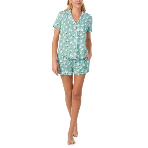 Image of kate spade new york Short Sleeve Knit Shorty Pj Set