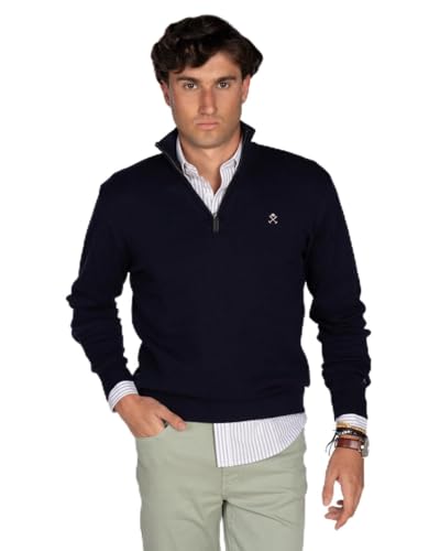 HARPER & NEYER Jersey Icon Zipper de Hombre en Color Azul (FR/ES, Letras, XL, Regular, Regular, Navy Blue)