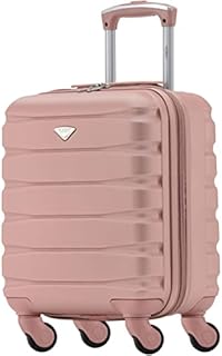Flight Knight Lightweight 4 Wheel ABS Hard Case Suitcases Cabin Carry On Hand Luggage Approved for Over 100 Airlines Including British Airways, Ryanair & easyJet Approved Free Carry On 45x36x20cm