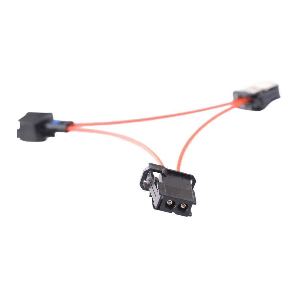 Adaptador de cable de fibra óptica para BMW, Mercedes-Benz y para coches alemanes Skoda, bucle macho a hembra, material ABS, negro, instalación en coche