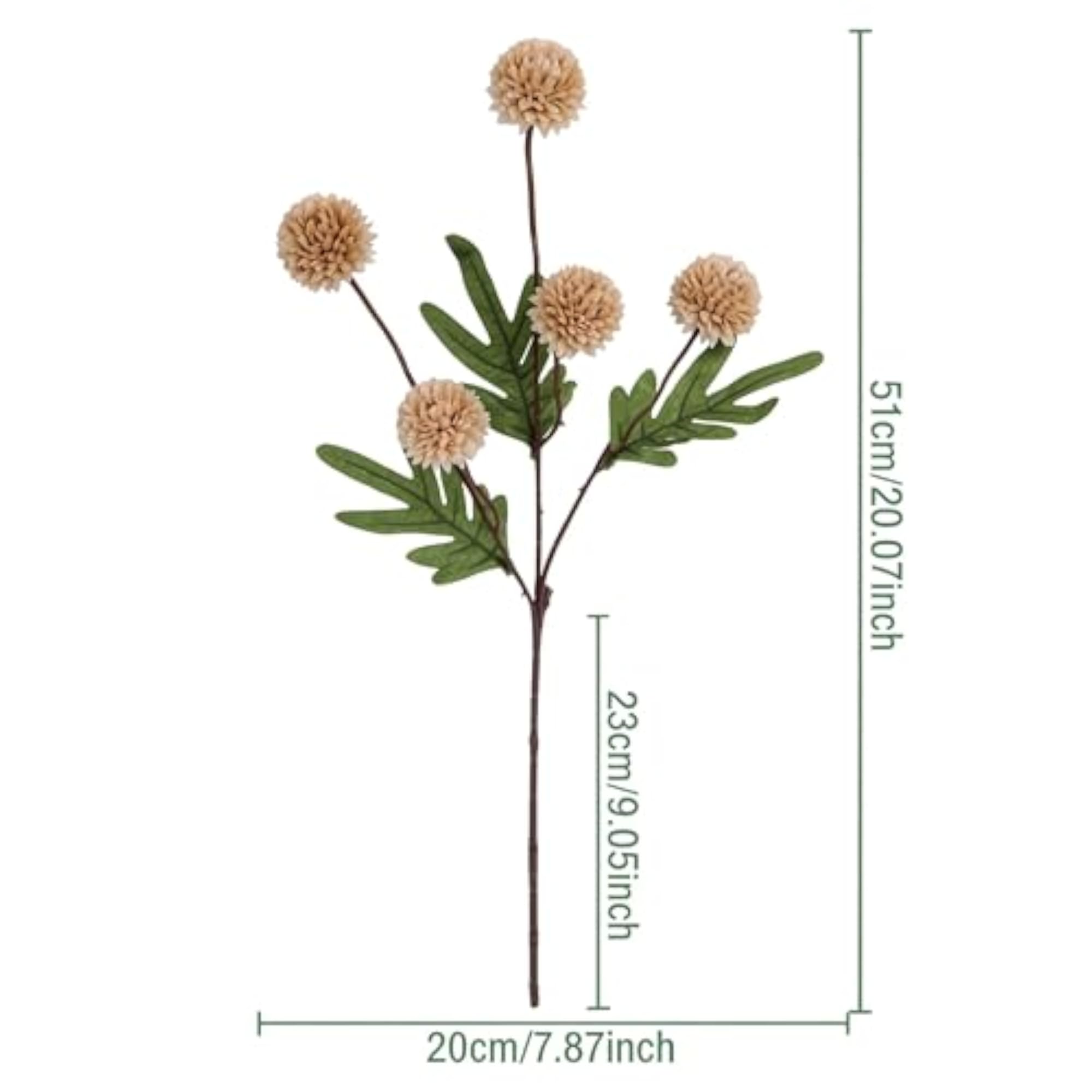 10 Pcs Artificial Mums with Long Stems for Vase