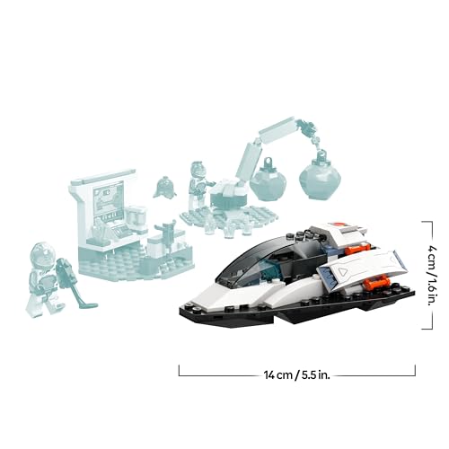 City Navetta Spaziale e Scoperta di Asteroidi, Gioco per Bambini e Bambine da 4 Anni con Astronave Giocattolo, Laboratorio da Costruire, Gru, 2 Minifigure di Astronauti e 1 Figura di Alieno 60429 - Lego - Immagine 7