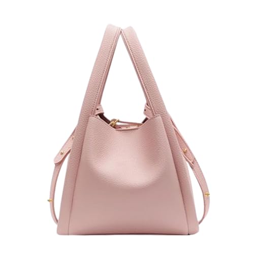 Bolso tipo cubo para mujer, estilo vintage, de piel, tipo cubo, tipo tote, estilo vintage (Pink) Bolso tipo cubo para mujer, estilo vintage, de piel, tipo cubo, tipo tote, estilo vintage (Pink)
