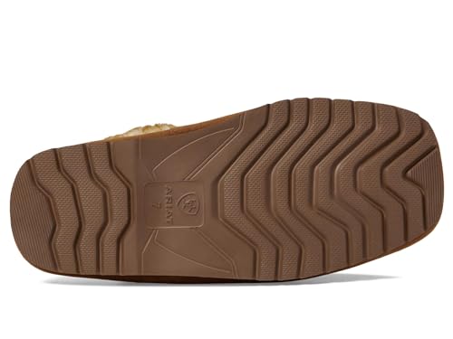 ARIAT Women's Jackie Square Toe Embossed Tooling Warm Soft Comfortable Genuine Full-grain Leather Slippers3