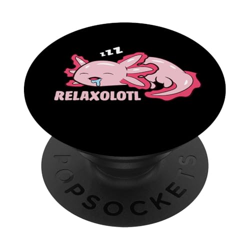 PopSockets Cute Axolotl Lover Mexican Salamander Relaxolotl PopSockets Swappable PopGrip