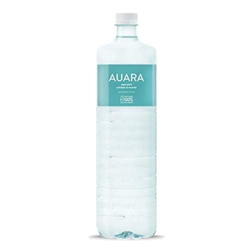AUARA agua mineral natural sin gas 100% material reciclado r-PET - Pack 6 botellas 1501 ml