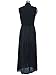 Pure Beauty Womens Sleeveless Soft Open Front Long Cover Ups Women Black Chiffon Maxi Cardigan (Large)