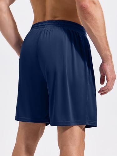 Cimic 5 Pack Mens Athletic Shorts Quick Dry Gym Running Workout Basketball Shorts for Men with Zippered Pockets4