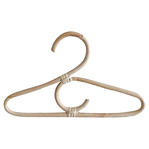 Pasuihcay 3Pcs Rattan Clothes Hanger Style Kids Garments Organizer Rack Children Hanger Kids Room Decoration Hanger for Clothes