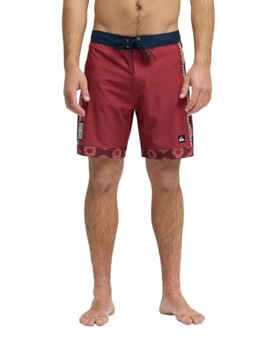 Boardshort Quiksilver Surfsilk Nomad rojo de 18 pulgadas para surfear 2