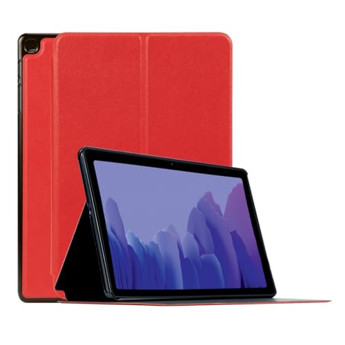 Mobilis Funda Rígida para Samsung Galaxy Tab A7 10.4'' 2020 (SM T500/T505/T507), Smart Cover, Carcasa Delgada con Soporte Ajustable, Rojo