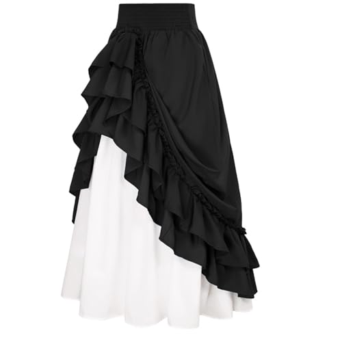 Jupe longue plissée midi pour femme en taille haute élégante tout style