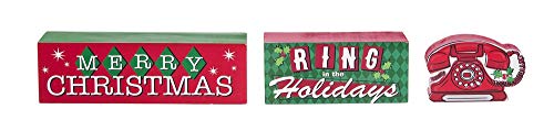 Figurines de blocs empilables Noël Ganz décorations de fêtes pour la table