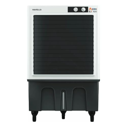 Image of Havells Aero DLX 100L Premium Commercial Air Cooler | 7500 m /h Air Delivery | 3 Speed Control | Honeycomb Cooling Pads | Heavy Duty Body | Auto Fill | Large Area Cooling