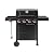 Feasto 4-Burner Gas BBQ Grill with Side Table, 36,000 BTU Outdoor Propane Grill with Enameled Coated Chamber Body, Premium Porcelain-Enameled Grates for Backyard, Patio, Camping Barbecue, Black