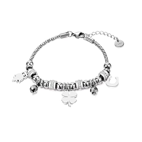 Cadeau bijoux mode trèfle et coeur pour l'anniversaire d'une amie