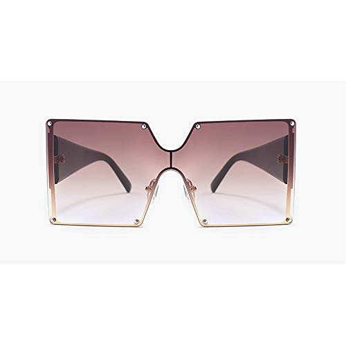 Image of mincl /Oversized Shield Sunglasses Woman 2019 Fashion Luxury Shades UV400 Vintage Flat Top Futuristic Sunglasses