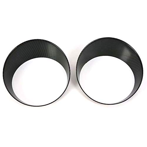 HIGH FLYINGfor Jeep Gladiator JT/Wrangler JL 2018-2023 Car Accessories Front Head Light Lamp Cover Decor Trim ABS 2pcs (Matte Black)