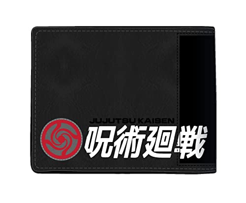 Jujutsu Kaisen Character Art Men's Large Black Bifold Wallet2