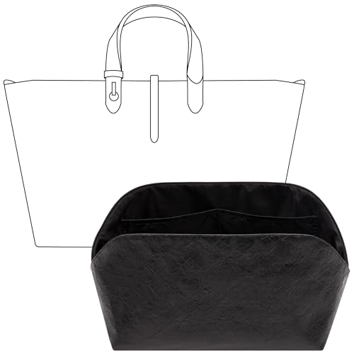 FANJI Project Bolsa organizadora para bolsa média Dior Toujours, ajuste personalizado no interior, preto fosco, leve, resistente à água, com acessórios para porta-copos