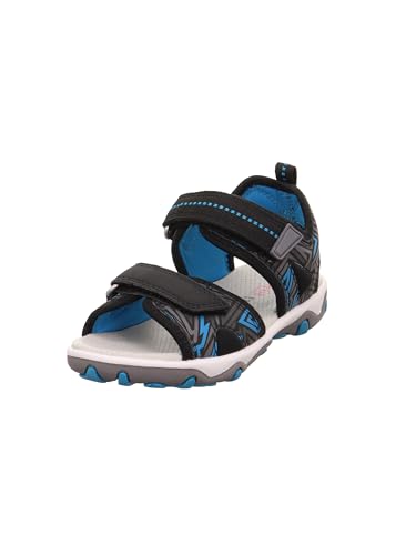Superfit Jungen Mike 3.0 Sandale, Schwarz Türkis 0020, 34 EU Weit