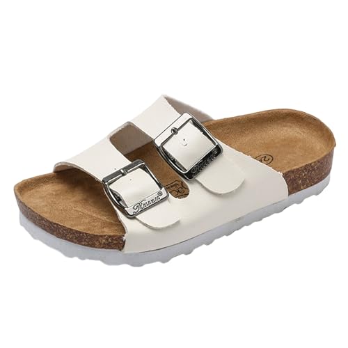 Kids Sandals Boys Girls Slide Summer Non-slip Cork Sandals Toddler Casual Summer Beach Slippers with Adjustable Strap