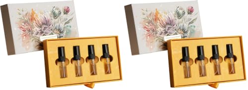 Image of Forest Essentials Perfume Gift Box 4X 3ml | Long Lasting Floral Scents | Oudh, Rose, Nargis & Jasmine (Pack of 2)