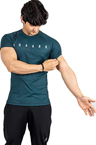 Image of FUAARK Men's Round Neck Slim fit Gym & Active wear Sports T-Shirt for Workout & Casual Wear