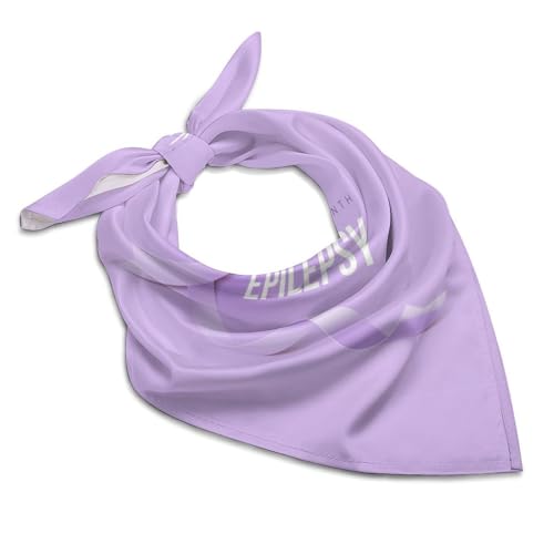 Csemeie Epilepsy Awareness Month Purple Ribbon Bandana Hair Scarf Headband Adjustable Neckerchief for Men Women Decor