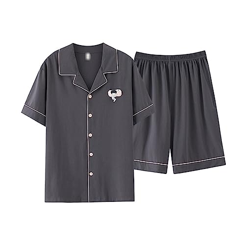 Pajamas Men's Short-sleeved Shorts Thin Section of Home Wear Large Size Suit