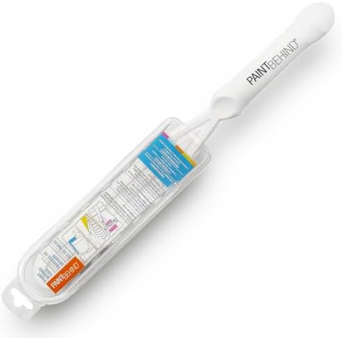 PAINT BEHIND Toilet Tool Nylon Brush - Flat Paint Brush Set for Walls, Behind Toilet and Hard to Reach Areas - Painting Supplies for Home Interior Set - 16 in L x 12 in W x 19 in H