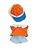 Miniland-Conjunto Calor Polo 21CM Vestido para muñecos de 21 cm, Color Naranja, (31681)
