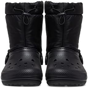 Crocs Classic Lined Neo Puff Fuzzy Winter Boots Snow, Black, 12 US Unisex Little Kid | Image 6
