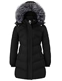 wantdo Women's Plus Size Coats Warm Insulated Long Winter Coat Waterproof Puffer Jacket (Black,3X)