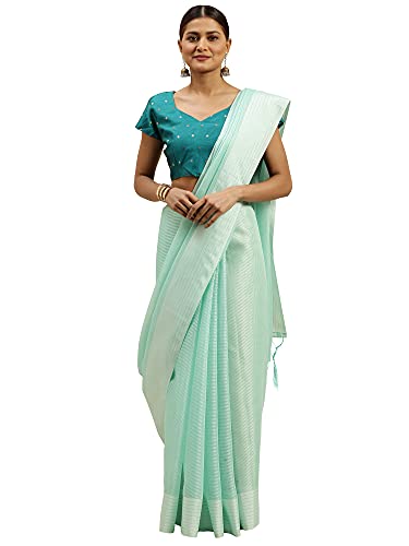 Image of AKHILAM Women's Casual Fancy net Solid Saree with Unstitched Blouse Piece(NIYATI44 M Parent)