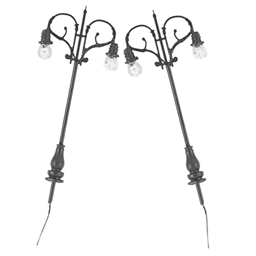 WHAMVOX DIY Sand Tray Accessories Miniature Lamps Model Lamp Post for Landscape Decor White